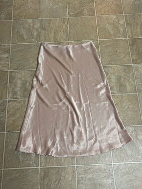 Large Midi Skirt in Blush Pink